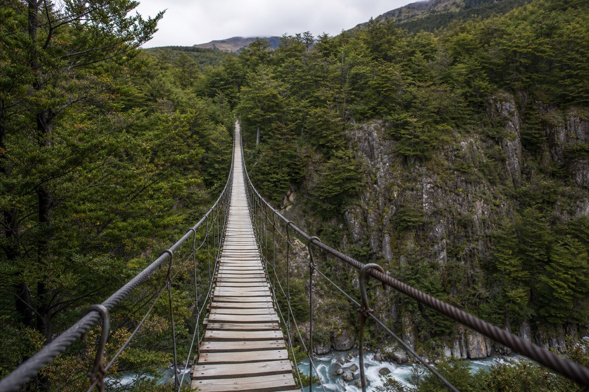 One of the suspension bridges on the Grey trail