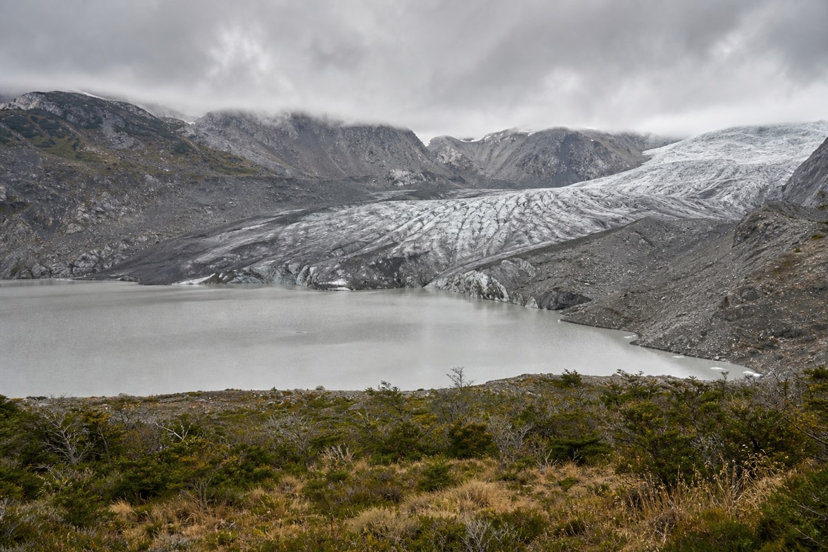 The high pass on the back side of the Paine massif
