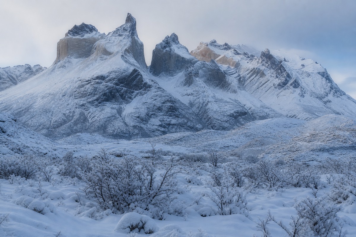 The massif under winter snow
